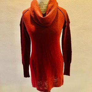 Burnt red cowl neck sweater